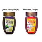 Orchard Honey Combo Pack (Jamun+Multi Flora) 100 Percent Pure and Natural (2 x 250 gm)